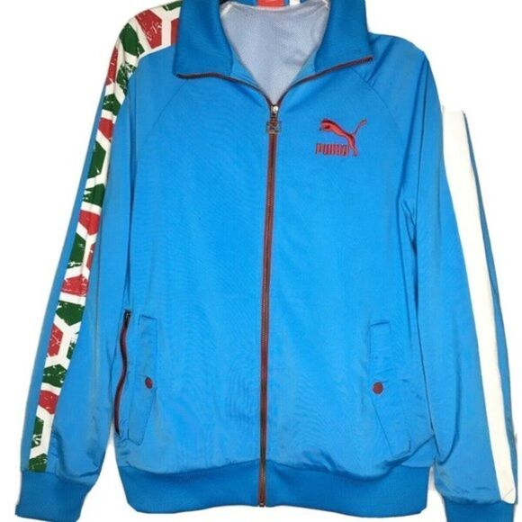 Puma Lightweight Full Zip Blue Track Jacket Size Small - Picture 1 of 9